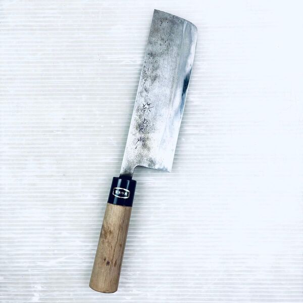 【研ぎ済み】和包丁 菜切り包丁 研常作 青紙 本水牛角 刃渡り16cm