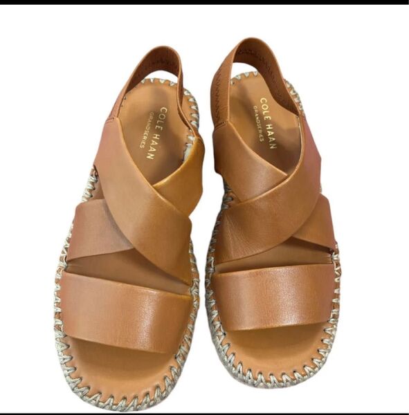 綺麗 コールハーン 革 サンダル クラウドフィール エスパドリーユ 23cm COLE HAAN