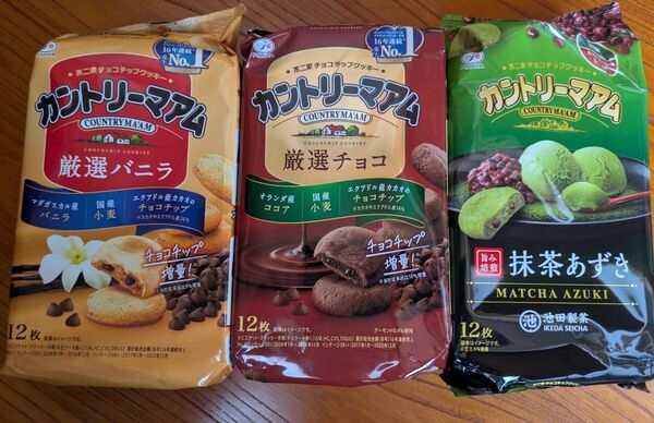 カントリーマアム 厳選バニラ 厳選チョコ 抹茶あずき 3袋セット