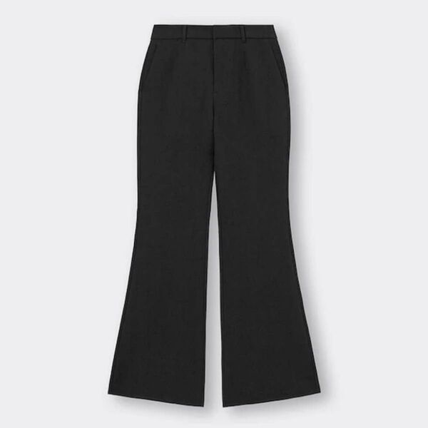 GUストレッチフレアパンツ 黒