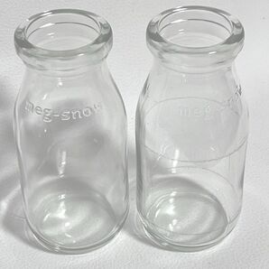 meg-snow ミルク瓶 牛乳瓶 花瓶 インテリア 2個セット
