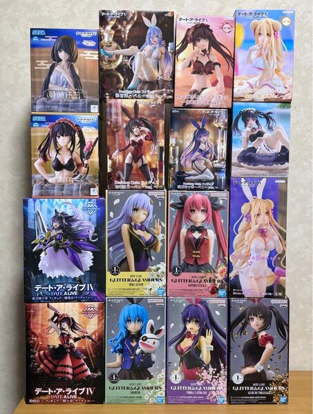 デート・ア・ライブ V IV 時崎狂三 夜刀神十香 星宮六喰 氷芽川四糸乃 誘宵美九 五河琴里 崇宮澪 フィギュア 16個セット