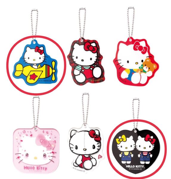 サンリオ キティ 1番くじ HELLO KITTY 50th~ハッピーアニバーサリー★~ E賞アクリルチャーム 2点セット