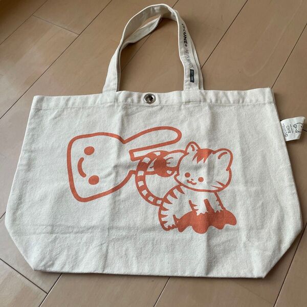 CUNE トートバッグ キャンパスバッグ エコバッグうさぎとネコ