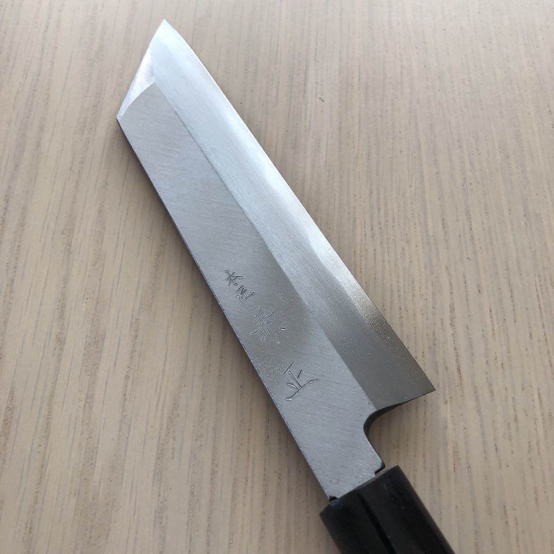 本匠 兼正 霞研 水牛口付 朴柄 和包丁 むき包丁180mm winstudio.com.sg