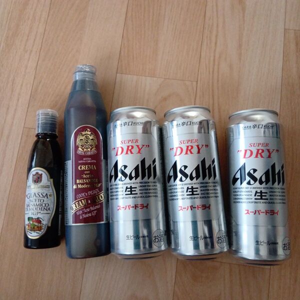 アサヒ スーパードライ500ml×3本&バルサミコ酢