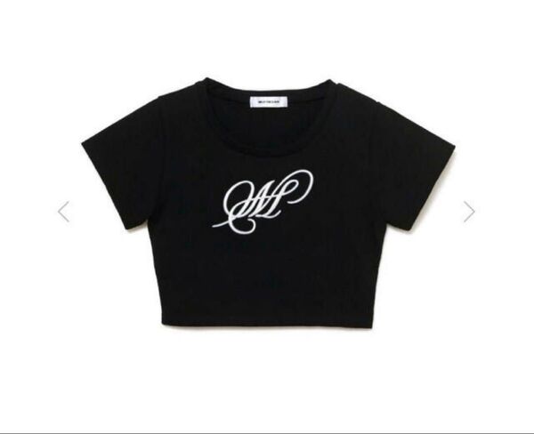 melt the lady ”M”nano T-shirt クロップ クロップド Tシャツ カットソー 半袖 ブラック 黒