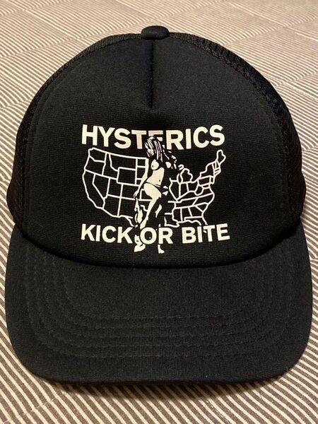 レア!HYSTERIC GLAMOUR ヒステリックグラマー KICK OR BITE ヌードガール メッシュキャップ ブラック