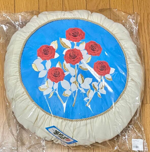 完売 新品未開封 フランフラン ルル メリー ルルメリー クッション バラ レッド 丸型