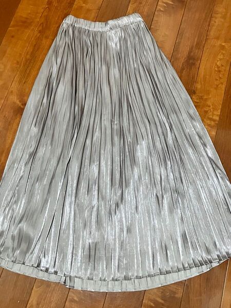 ROPE PICNIC シルバー プリーツロングスカートサイズ38