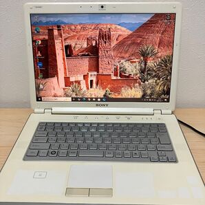 VAIO ノートパソコン ホワイト Windows10 Core2 DUO メモリ3G SSD110G Felica搭載