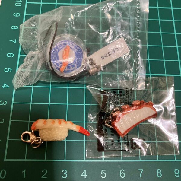 食品サンプル 寿司 ミニチュア キーホルダー えび タコ かに