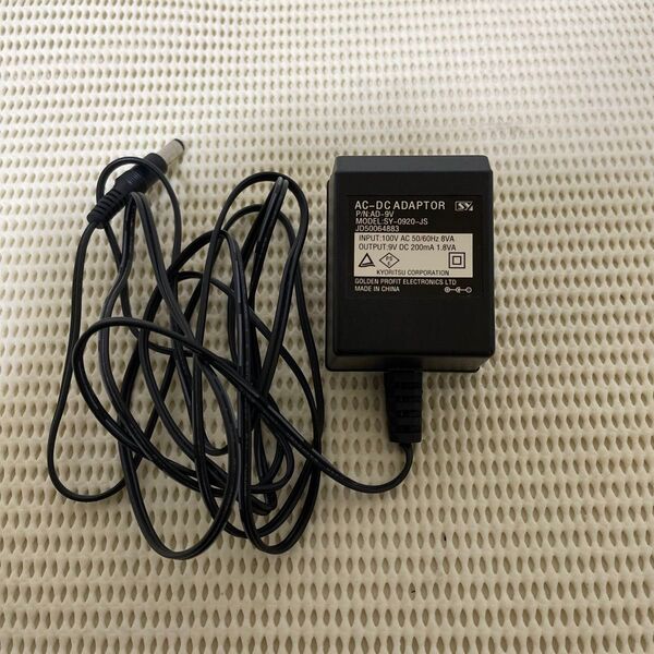 AC -DC アダプター SY-0920-JS 電源 コード ケーブル アダプタ 9V DC 200mA