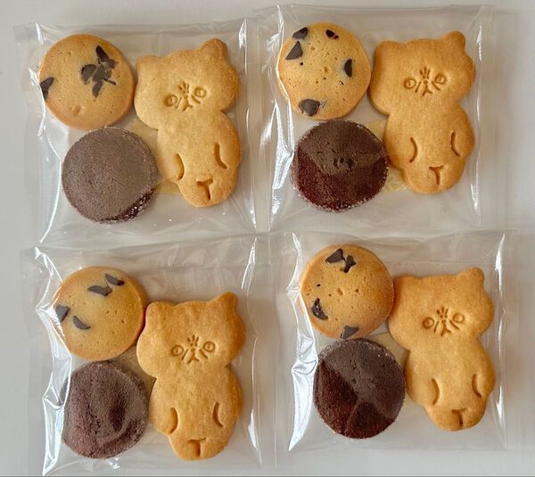 猫ちゃんクッキー入りアソート エキゾチックショートヘア 贈り物 よつ葉バター 手作りお菓子 手作りクッキー 焼菓子 大人気 個包装
