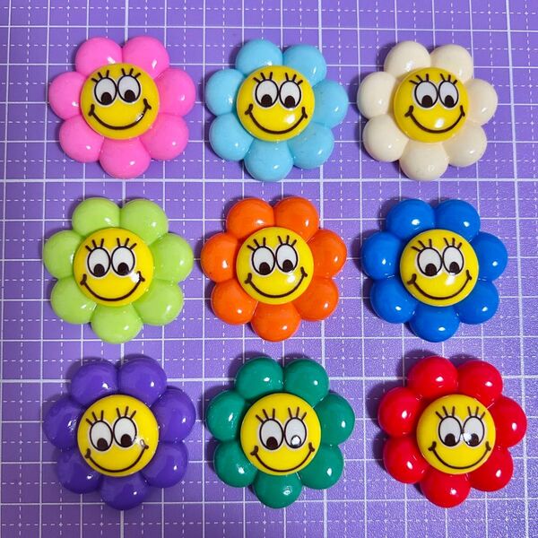 デカパ デコレーション パーツ ニコちゃん フラワー まとめ売り