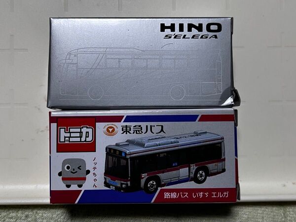トミカ日野自動車特注限定非売品日野セレガ 事業者特注東急バス箱ダメージあり2台セット