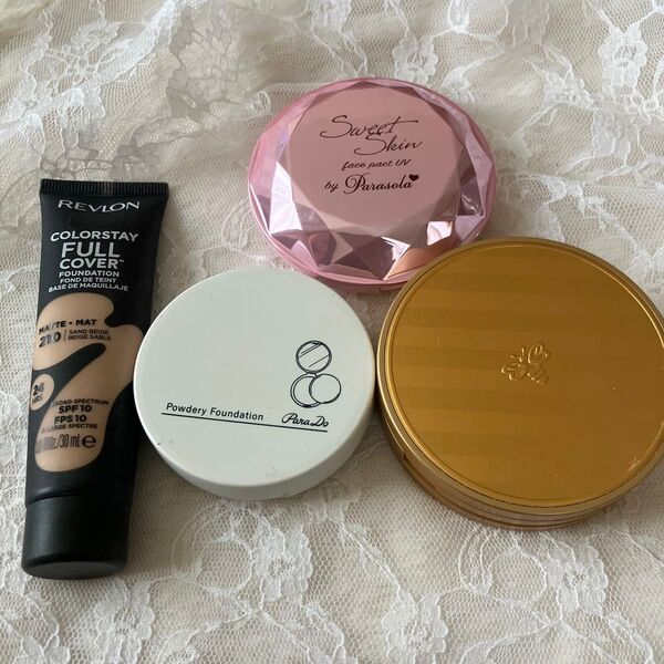 REVLONレブロン カラーステイフルカバーファンデーション210、パラドゥ パウダリィファンデーション OC20等