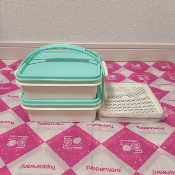 タッパーウェア スモール デュエット(すのこ1枚付)お弁当箱 ランチボックス Tupperware