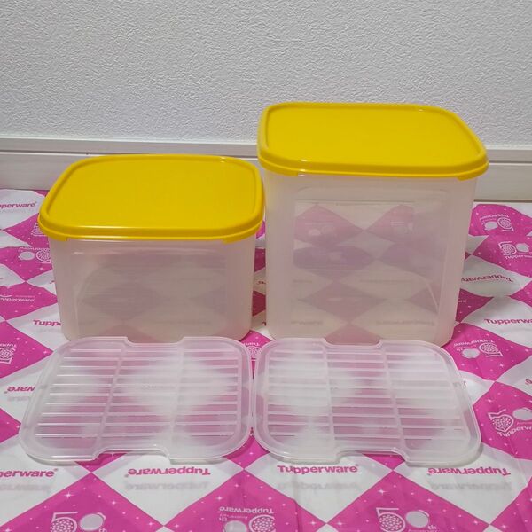 タッパーウェア MMスクエア #2 & #3(すのこ付)Tupperware