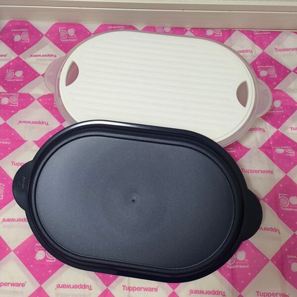 タッパーウェア オーバルバスケット カッティングボード付 Tupperware