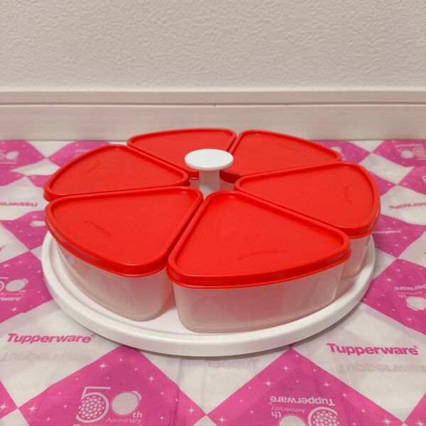 レトロ タッパーウェア カルーセル(回転トレイ)オードブル Tupperware