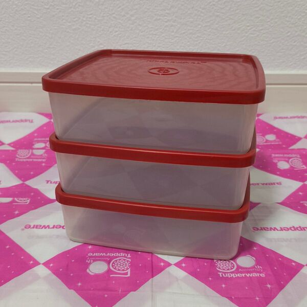 レトロ タッパーウェア 冷蔵ケース(大)(3個)冷蔵・冷凍 Tupperware
