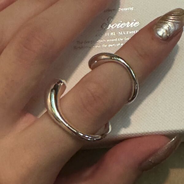 Soierie Practical over earcuff ring シルバー リング