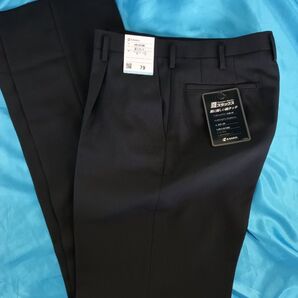 夏学生ズボンW79 ワンタック 新品 丈上げ込み カンコー学生服 高グレードタイプ