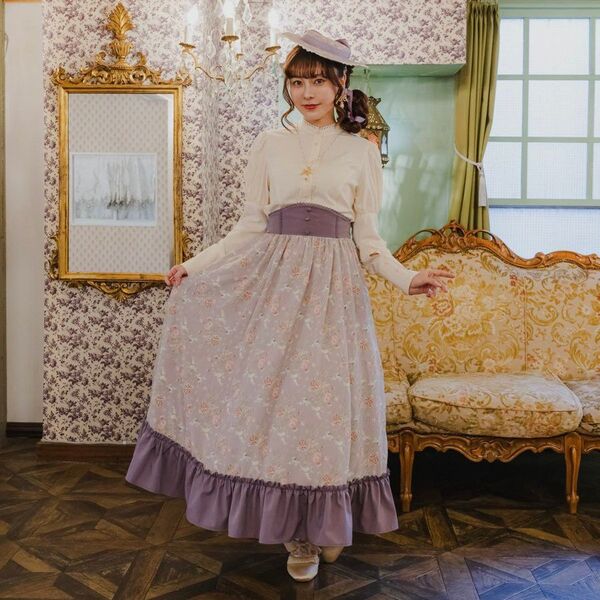 くる実 しまむら コラボ スカート 紫