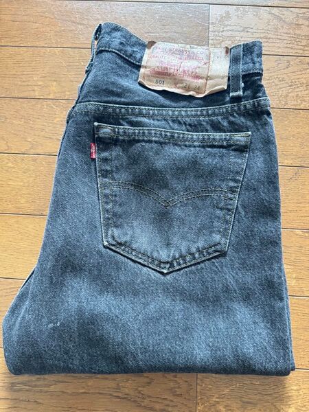 90s Levi‘sリーバイス 501 USA製 先染めブラックW32