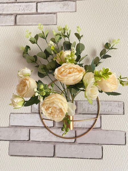SALE フェイクフラワー 造花 壁掛け花 北欧風インテリア 3点セット