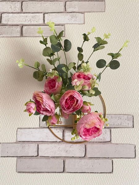 SALE フェイクフラワー 造花 壁掛け花 北欧風インテリア 3点セット