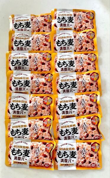 UHA味覚糖 もち麦満腹バー 16雑穀プラス ほんのり塩味 14個 ダイエット おやつ 栄養補給 エネルギー補給 80kcal
