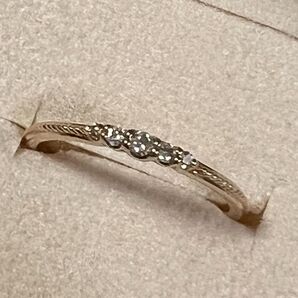 ノジェス ダイヤモンド 0.07 K10 デザインリング 9号