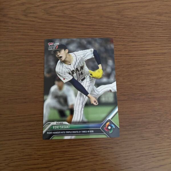 2023 topps now 侍ジャパン WBC -19 佐々木朗希 ロサンゼルス・ドジャース 千葉ロッテマリーンズ