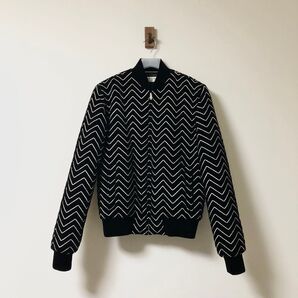 国内正規品 21AW サンローランパリ ブルゾン ボンバージャケット ベロア ベルベット ブラック 黒