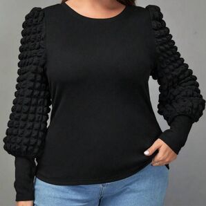 大きいサイズ トップス4XL ブラック 黒