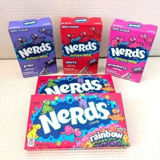 アメリカ人気お菓子 Nerds ナーズ キャンディレインボー 混ぜるだけ ミックスジュース バラエティー 5点セット 輸入菓子