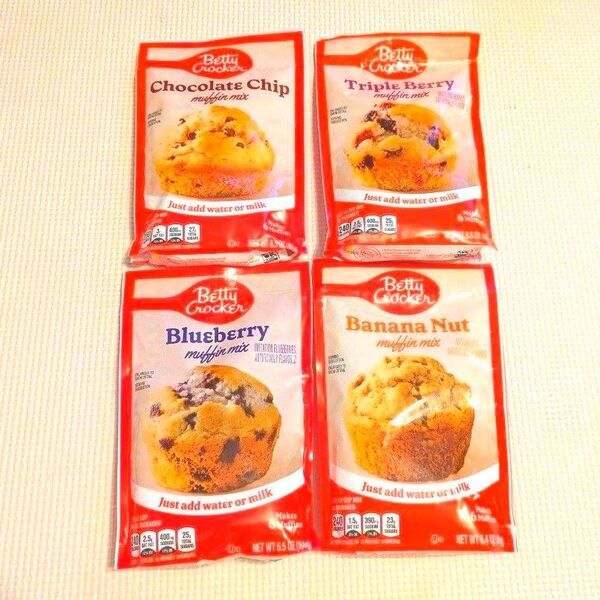 アメリカの味 お菓子作り ベティクロッカー マフィンミックス 混ぜるだけ 4種