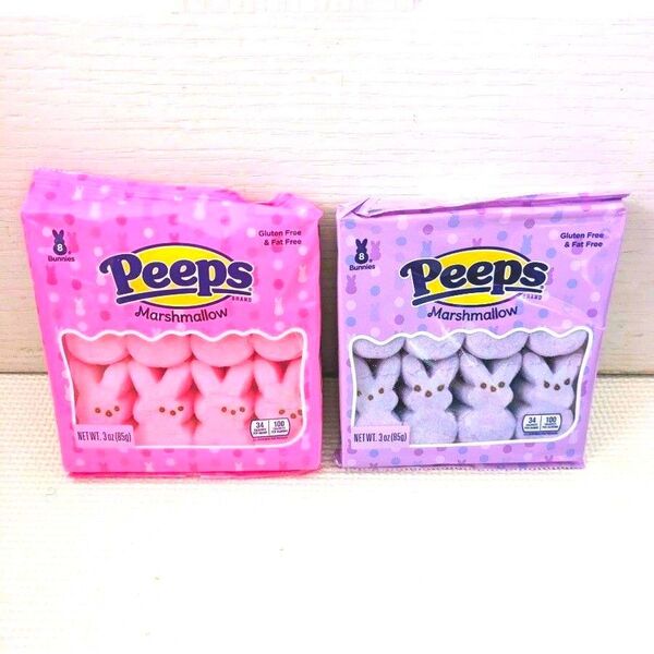 アメリカ 輸入菓子 Peeps ピープス マシュマロ うさぎ型 8個入 ×2点