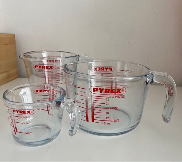 PYREX パイレックス 計量カップ 3個 1L 500ml 250ml