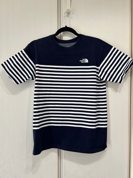 NORTH FACE ノースフェイス 半袖Tシャツ M ネイビー 紺 ボーダー