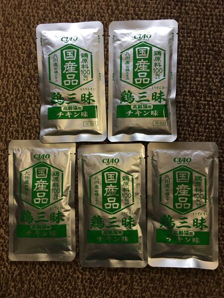 CIAO チャオ 鶏三昧 高齢猫用 チキン味(60g×5袋)