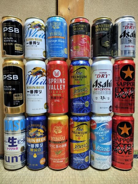 プレモル マスターズドリーム エビス スーパードライ 一番搾り 350ml 6本 500ml 12本 計18本