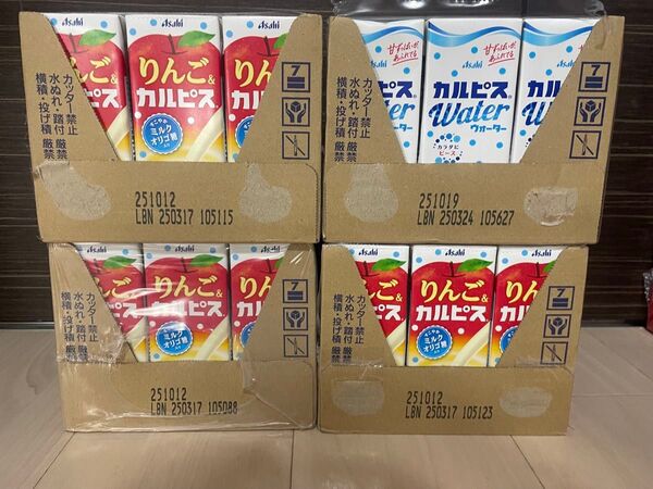アサヒ飲料 りんご&カルピス 250ml紙パック×36本 カルピスウォーター250ml紙パック×12本 48本セット