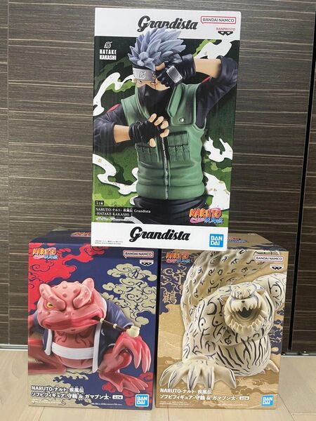 【新品未開封】NARUTO フィギュア はたけカカシ ナルト Grandista 守鶴 ガマブン太 ソフビ グランディスタ 疾風伝