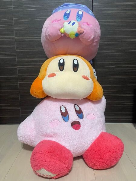 カービィ・スイートドリームスBIGぬいぐるみ(ねそべり) よくばりBIG いっしょにねんね ワドルディBIGぬいぐるみ3点セット