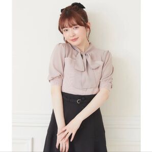 【値下げ】ems excite エムズエキサイト シフォンリボン切替ニット ピンク