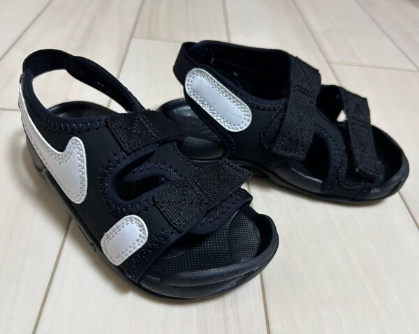 【NIKE】サンレイアジャスト キッズサンダル 14cm ブラック 黒