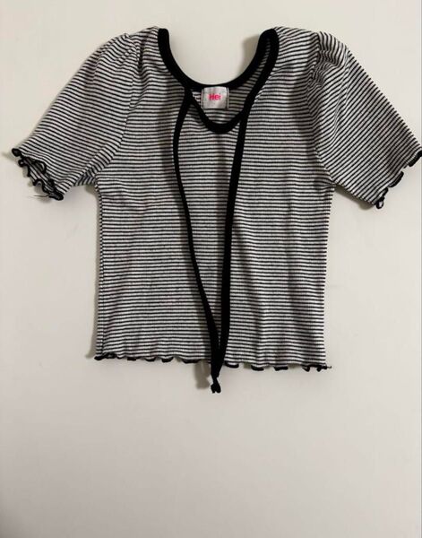 韓国子ども服hei ボーダートップス Lsize